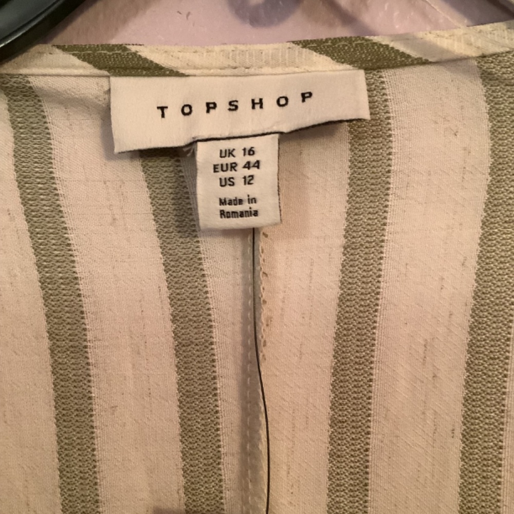 Topshop Nordstrom’s Wrap Style With Bold Stripes Long Sleeve Wrap Top - Picture 5 of 10